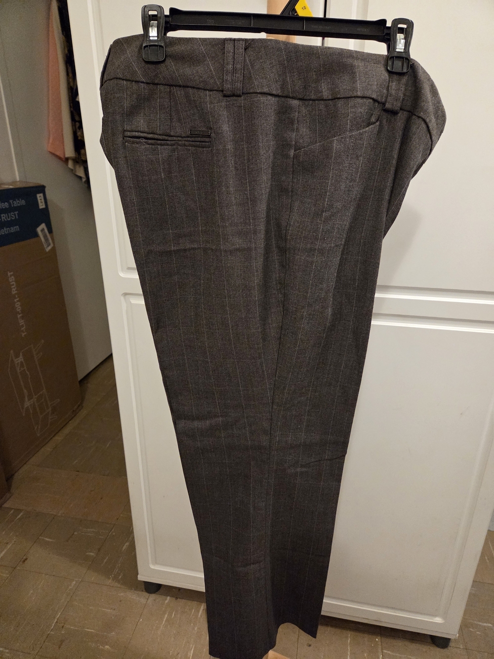 New York & Company Charcoal Pinstripe Women's Dress Pants
